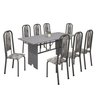 Conjunto de Mesa 180x75cm Tampo Granito com 8 Cadeiras Lavínea  - 2