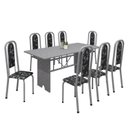 Ver imagem 2 de Conjunto de Mesa 180x75cm Tampo Granito com 8 Cadeiras Lavínea 