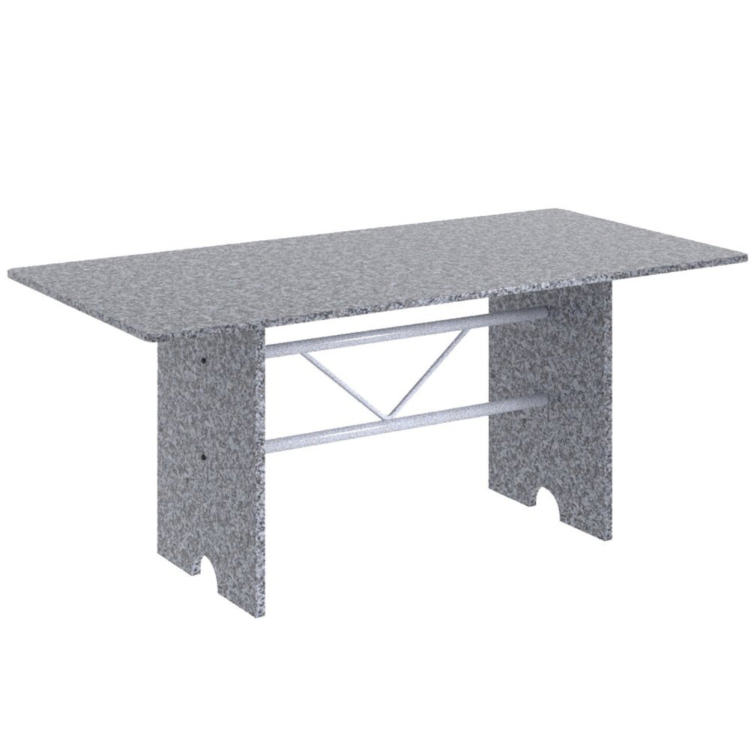 Conjunto de Mesa 180x75cm Tampo Granito com 8 Cadeiras Lavínea  - 4