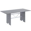 Ver imagem 4 de Conjunto de Mesa 180x75cm Tampo Granito com 8 Cadeiras Lavínea Cinza/Martelado Pérola/Ocre/Arabesco