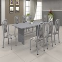 Ver imagem 1 de Conjunto de Mesa 180x75cm Tampo Granito com 8 Cadeiras Lavínea