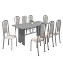 Ver imagem 2 de Conjunto de Mesa 180x75cm Tampo Granito com 8 Cadeiras Lavínea
