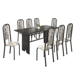 Conjunto de Mesa 180x75cm Tampo Ardósia com 8 Cadeiras Lavínea  - 2