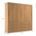 Ver imagem 5 de Guarda-roupa Casal Honduras 3 Portas 9 Gavetas Cinamomo - Pnr Móveis