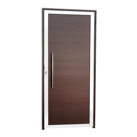Porta Alumínio Lambril c/Puxador e.Mix Corten 80 Brimak