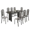 Ver imagem 2 de Conjunto de Mesa 180x75cm Tampo Ardósia com 8 Cadeiras Lavínea 
