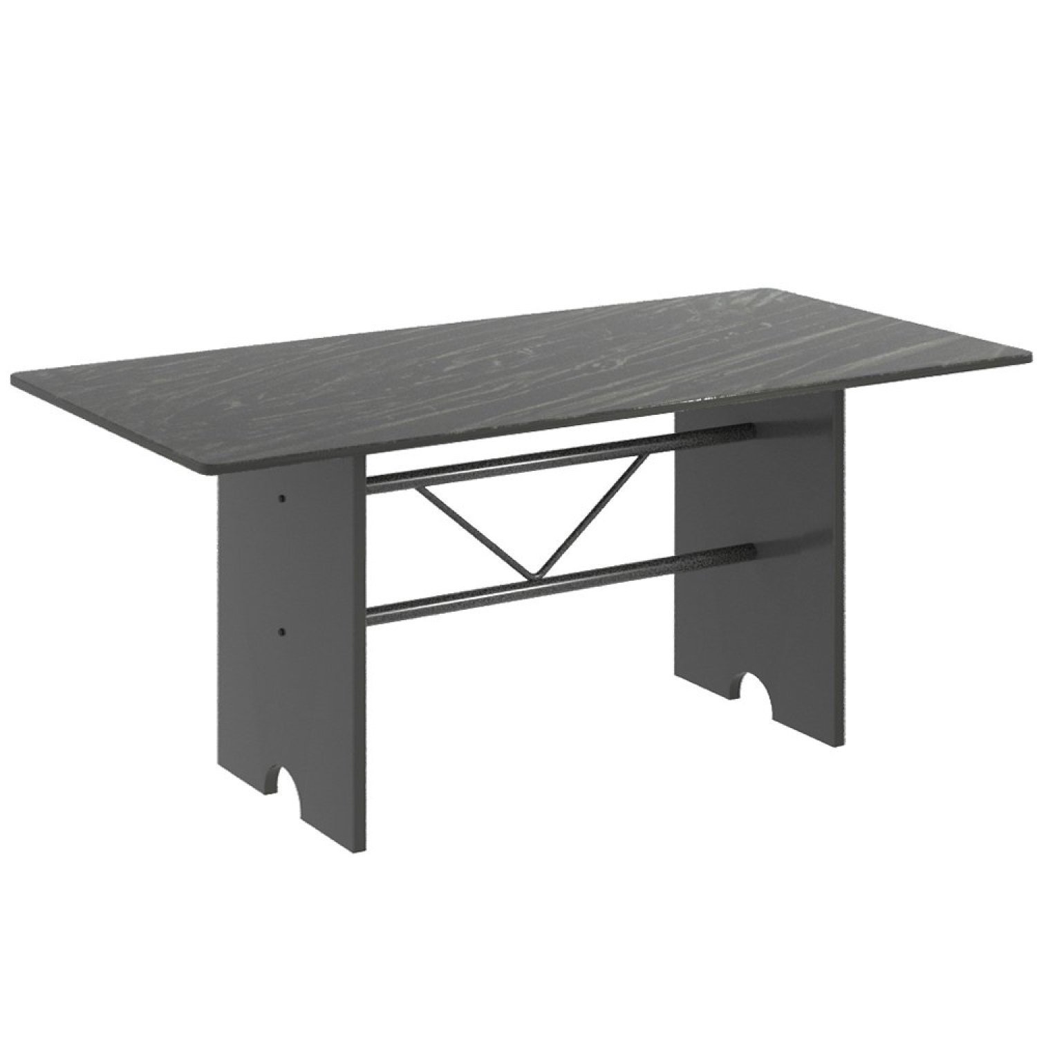 Conjunto de Mesa 180x75cm Tampo Ardósia com 8 Cadeiras Lavínea  - 4