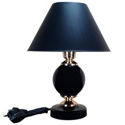 Abajur Moderno Decoração Quarto Sala Luminária Lâmpada Black Preto - 1