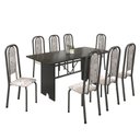 Ver imagem 2 de Conjunto de Mesa 180x75cm Tampo Ardósia com 8 Cadeiras Lavínea 