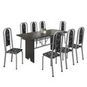 Ver imagem 2 de Conjunto de Mesa 180x75cm Tampo Ardósia com 8 Cadeiras Lavínea