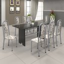 Ver imagem 1 de Conjunto de Mesa 180x75cm Tampo Ardósia com 8 Cadeiras Lavínea 