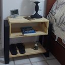 Ver imagem 2 de Cabeceira Mesa de Cabeceira 3 Prateleiras Madeira Maciça Pinus