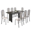 Ver imagem 2 de Conjunto de Mesa 180x75cm Tampo Ardósia com 8 Cadeiras Lavínea 