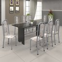 Ver imagem 1 de Conjunto de Mesa 180x75cm Tampo Ardósia com 8 Cadeiras Lavínea 