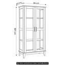Ver imagem 4 de Cristaleira Portas de Vidro 84cm Storage Carvalho/Preto Z25 - Mpozenato