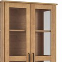 Ver imagem 6 de Cristaleira Portas de Vidro 84cm Storage Carvalho/Preto Z25 - Mpozenato