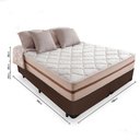 Ver imagem 4 de Cama Box Queen Bipartido + Colchão de Molas Ensacadas - Anjos - Classic - 158x198x61cm - Marrom