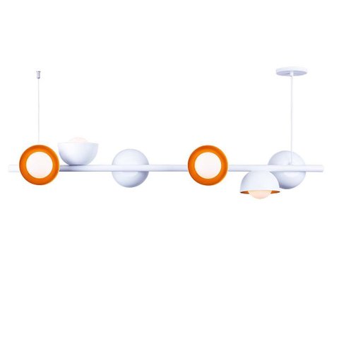 Luminária Pendente Jabuticaba Noruega 6 Lâmpadas para Sala de Jantar Mesa Balcão Bivolt:branco/110v/