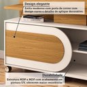 Ver imagem 5 de Estante Home para TV até 55 Polegadas 190x136cm 1 Porta de Correr e Rodízios Heitor Espresso Móve