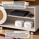 Ver imagem 7 de Estante Home para TV até 55 Polegadas 190x136cm 1 Porta de Correr e Rodízios Heitor Espresso Móve