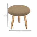 Ver imagem 3 de Poltrona Opala Maria Cadeira Decorativa + Puff Redondo Pés Palito Mercado Dos Móveis:capuccino