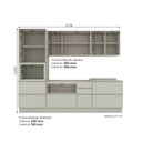 Ver imagem 4 de Cozinha Compacta 6 Peças 100% MDF com Torre Quente 1 Forno Fineze