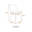 Ver imagem 4 de Cadeira Estofada em Couro Quebec Marrom/Caramelo