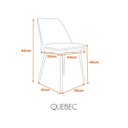 Ver imagem 5 de Cadeira Estofada em Couro Quebec Marrom/Caramelo