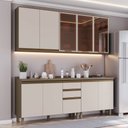 Ver imagem 2 de Cozinha Compacta Reflecta 10 Portas 2 Gavetas com Vidro 100% Mdf Duna/cristal - Henn