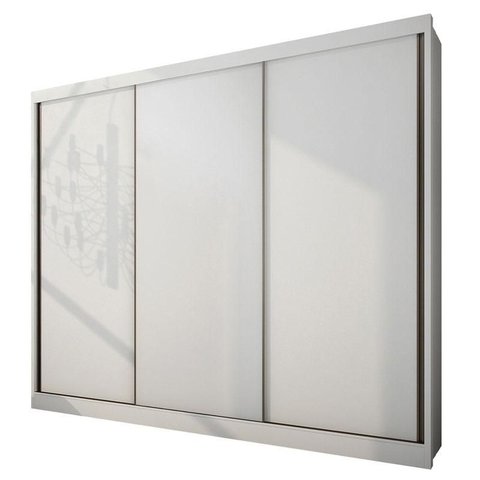 Guarda Roupa Casal Medelim 3 Portas 6 Gavetas Neve – Novo Horizonte