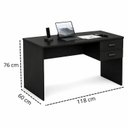 Ver imagem 3 de Mesa Escrivaninha para Escritório 2 Gavetas Home Office Gamer Quarto Londres
