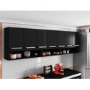 Ver imagem 1 de Armario Suspenso de Parede Luxemburgo Preto Brienza Movelaria