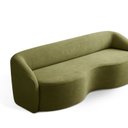 Ver imagem 1 de Sofá 3 Lugares Curvo 220cm Bouclê Alonso Verde Oliva