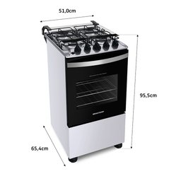 Fogão Brastemp Piso 4 Bocas Duas Prateleiras Ajustáveis Branco Bivolt BFO4NBB - 9