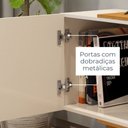 Ver imagem 6 de Rack Bancada para TV até 65" Sala de Estar Vila 2 Portas 1 Prateleira Cinamomo Off White Madetec