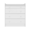 Ver imagem 6 de Conjunto Aurora Branco/branco: Cômoda Aurora 4 Gaveteiros + Guarda-roupa Aurora 2 Portas