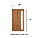 Ver imagem 2 de Kit Porta de Madeira Pivotante 210x120cm Batente 14cm Fechadura 803 Rolete Externa Com Visor Hale Esquadrias