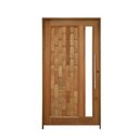 Ver imagem 1 de Kit Porta de Madeira Pivotante 210x120cm Batente 14cm Fechadura 803 Rolete Externa Com Visor Hale Esquadrias