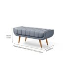 Ver imagem 3 de Recamier França 1,00M com Base Madeira Linho Sofatec