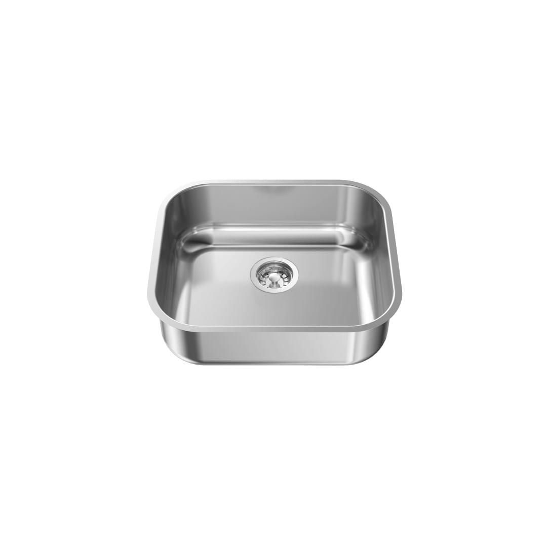 Cuba Inox nº 3 Polida 400x350 Prof 140 Furo 3.1/2" s/ válvula Ghelplus