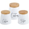 Conjunto Latas Sunshine Coffee Sugar Cookies Brancas Yoi - 1