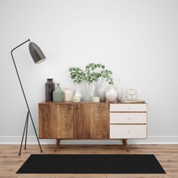 Passadeira Emborrachada Antiderrapante 3m X 45cm Preto - 3