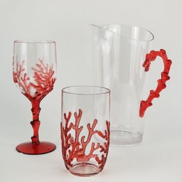 Jogo Copos Altos de Acrílico Coral Vermelho 650ml (6 Peças) - 3