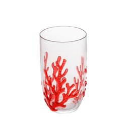 Jogo Copos Altos de Acrílico Coral Vermelho 650ml (6 Peças) - 1