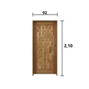 Ver imagem 3 de Porta Couro em Pé com Visor 210x92cm Batente 14cm com Puxador Fechadura Rolete Lado Esquerdo Hale Es