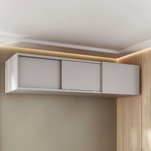 Ponte Canto Linear Modular 2 Portas de Correr Jade CabeCasa MadeiraOriginals Cinza/Urbano