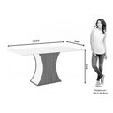 Ver imagem 7 de Conjunto: Mesa Sala Jantar Luiza Sc15 Tampo Madeirado C/ Vidro Canto Curvo 160x90cm e 4 Cadeiras