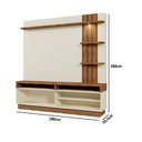 Ver imagem 2 de Home Mariana 1.80 Off White Amêndoa Mobler