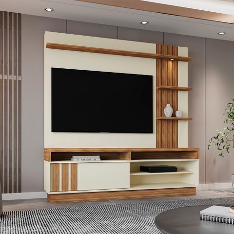 Home Mariana 1.80 Off White Amêndoa Mobler