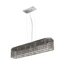 Ver imagem 1 de Pendente Cristal Retangular 60x13x11,5cm 4 Lâmpadas G9 Milano Bronzearte